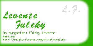 levente fuleky business card