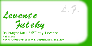 levente fuleky business card